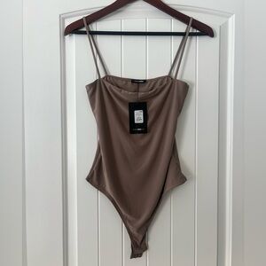 Fashion Nova Taupe Bodysuit